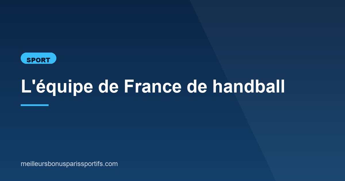 Illustration de l'article consacré à l'équipe de France de handball